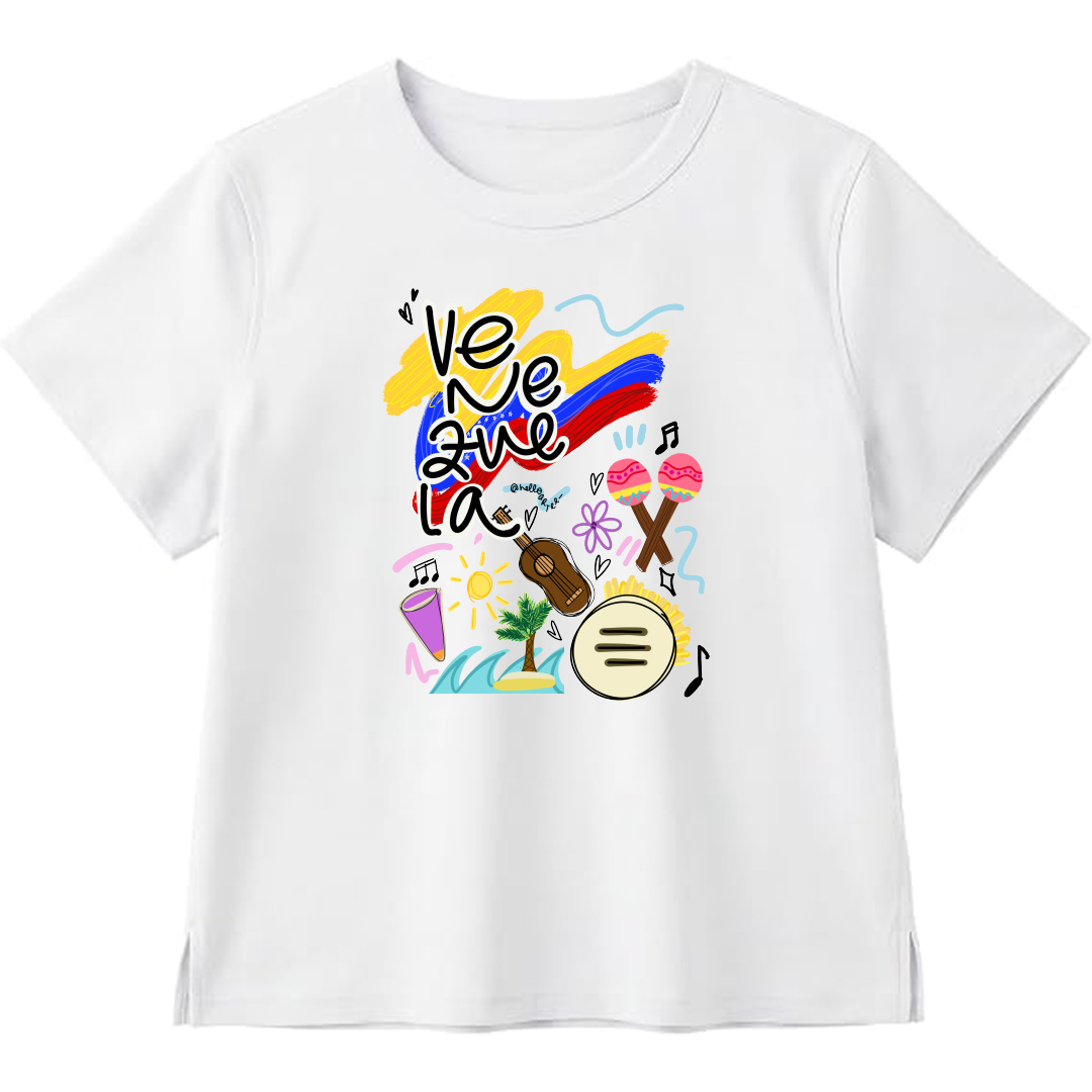 Venezuela premium white cotton T-shirt Women