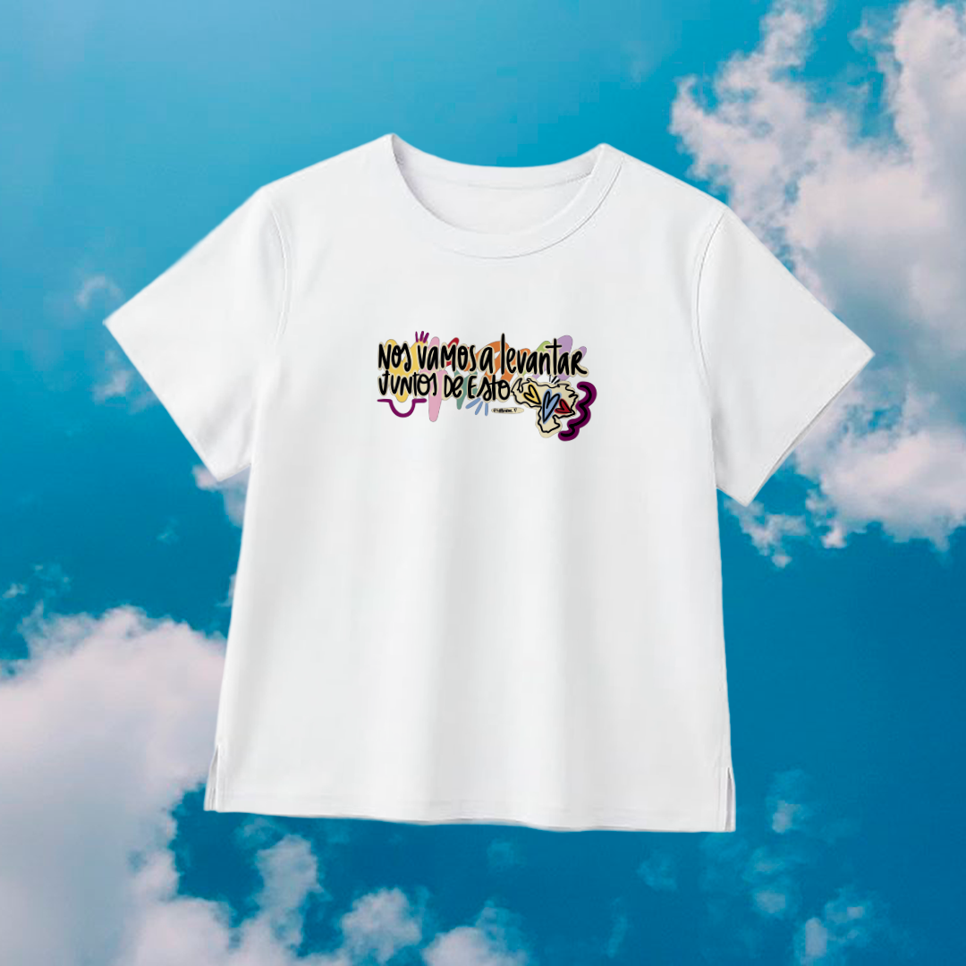 Nos Vamos a levantar juntos premium white cotton T-shirt Women
