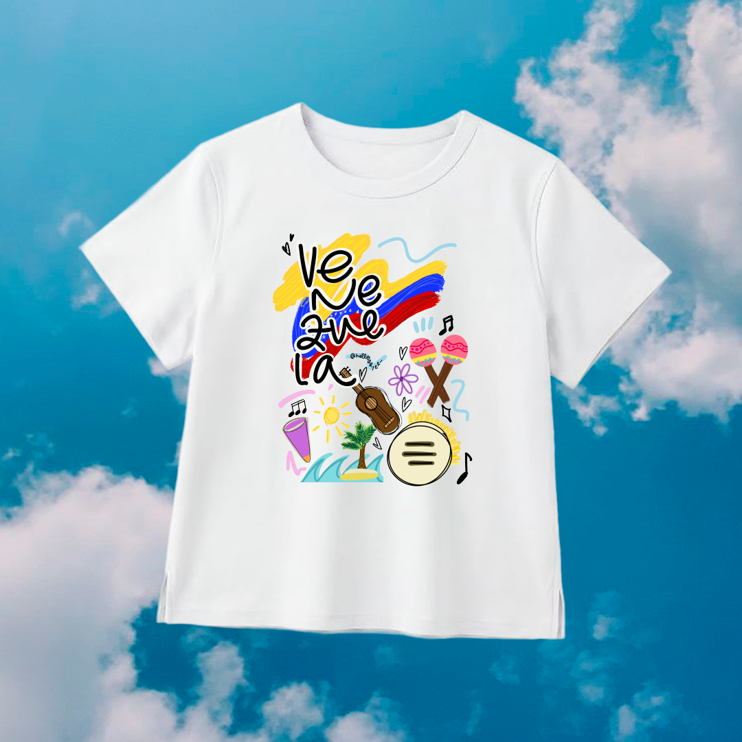 Venezuela premium white cotton T-shirt Women