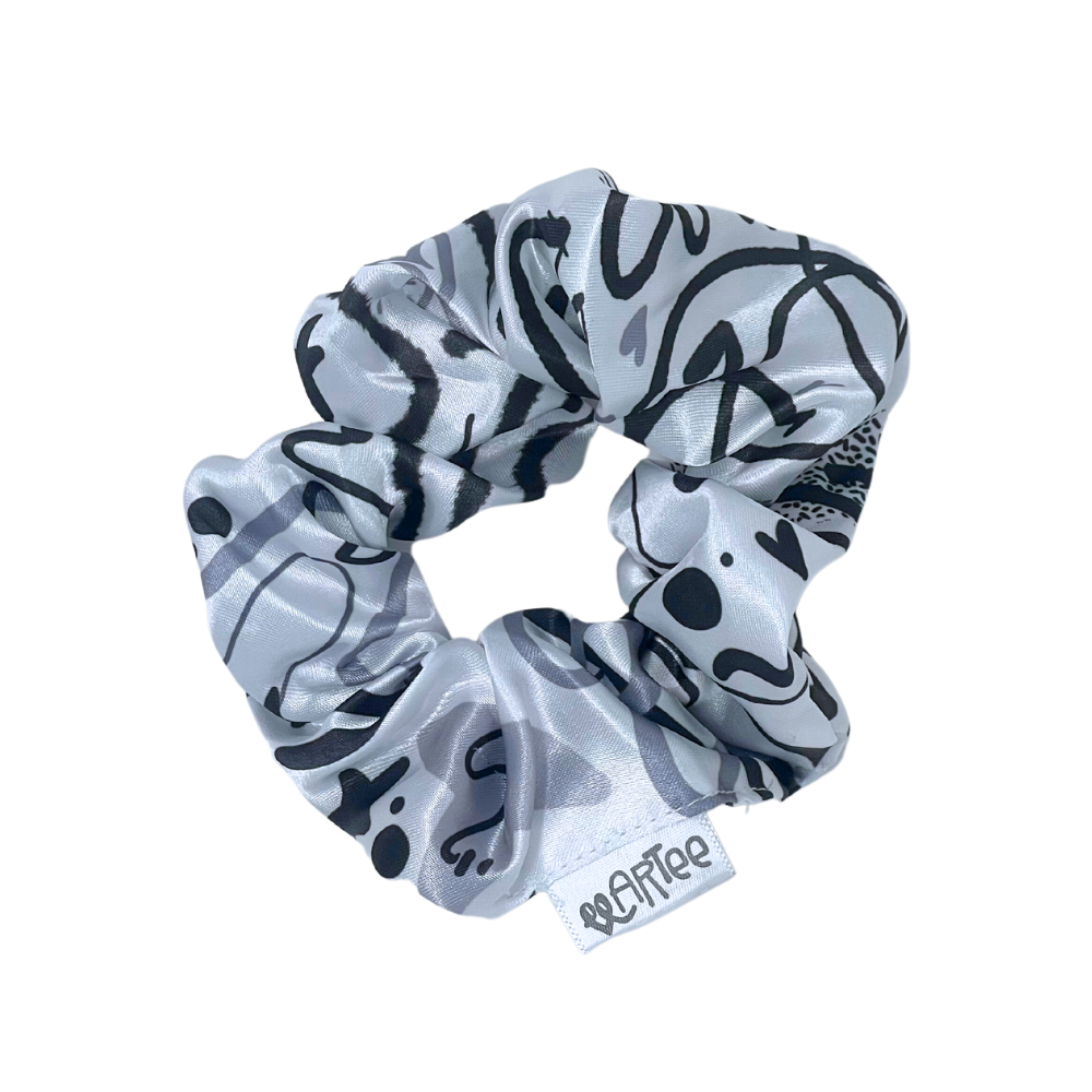 Black and White scrunchie