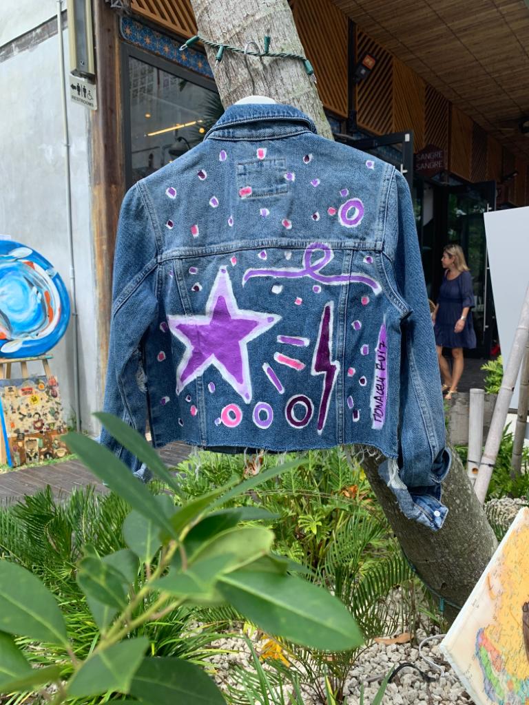 Adults customized, Hand-Painted Denim Jacket 🎨