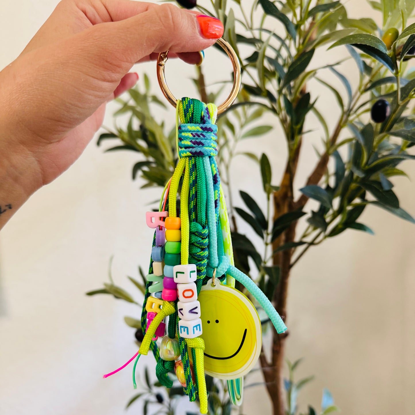 Custom Green Leaf Bagcharm