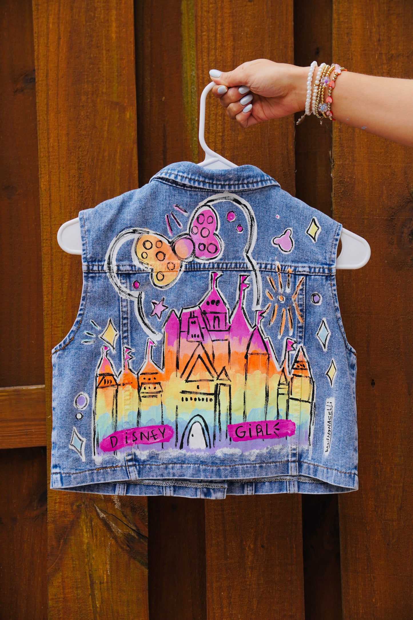 Adults customized, Hand-Painted Denim Jacket 🎨