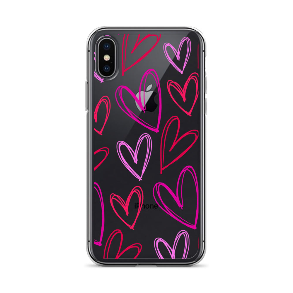 Heartbeats Clear iPhone Case