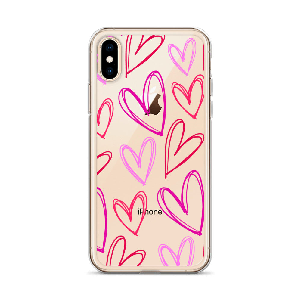 Heartbeats Clear iPhone Case