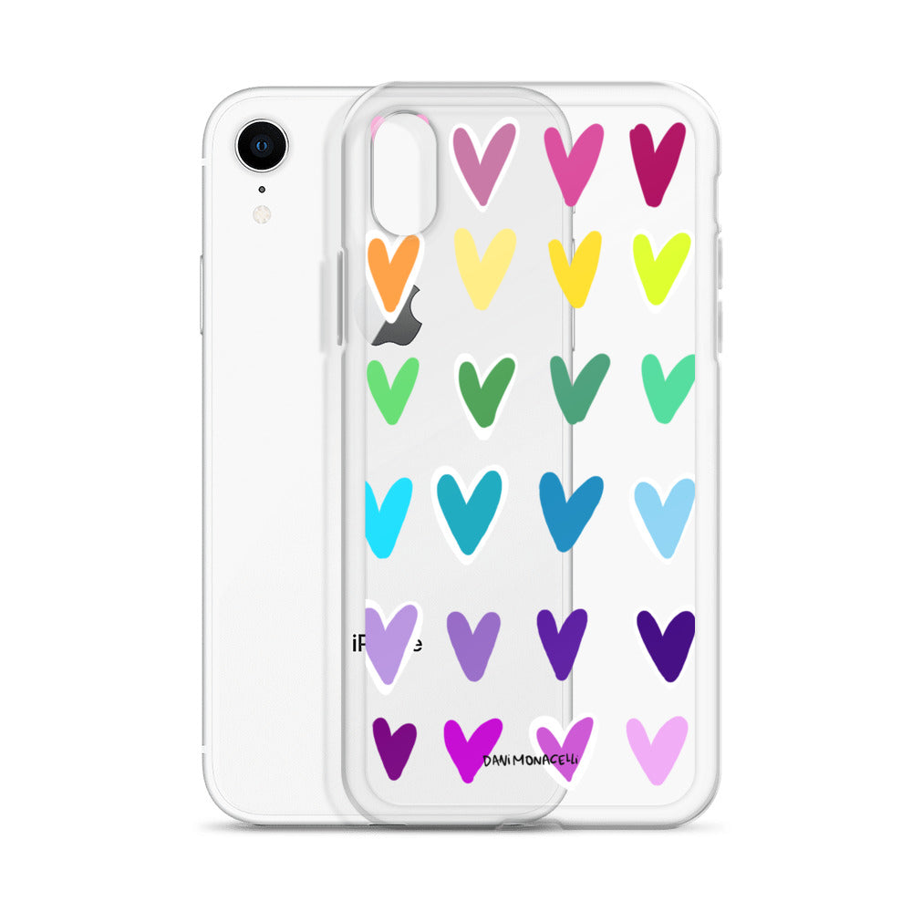 Mini Hearts Clear iPhone Case