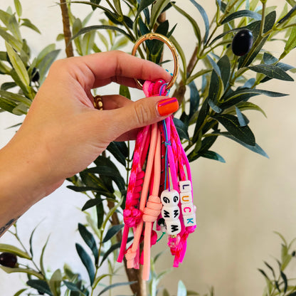 Custom Pink Cherry Bagcharm