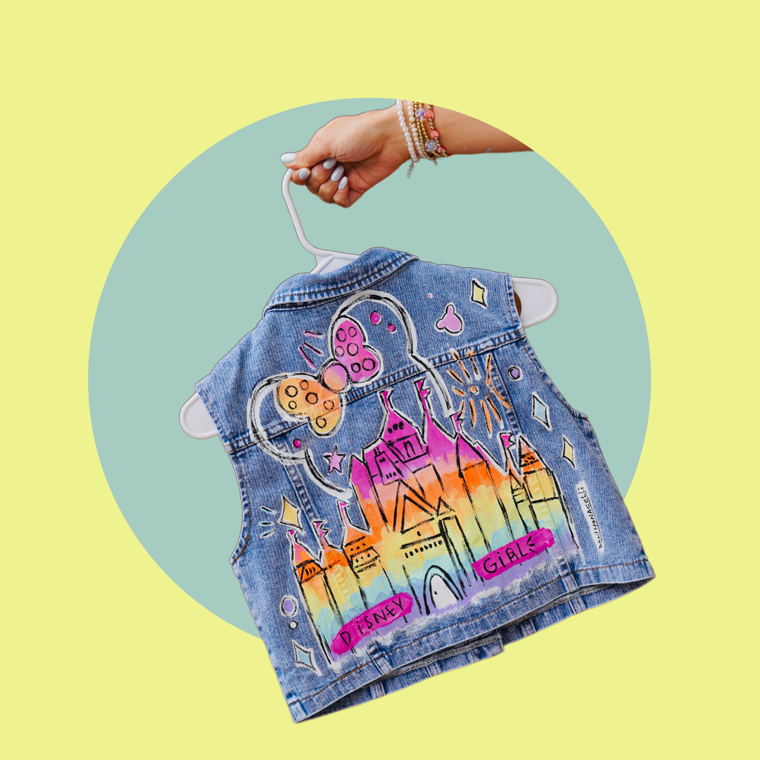 Kids customized, Hand-Painted Denim Jacket 🎨