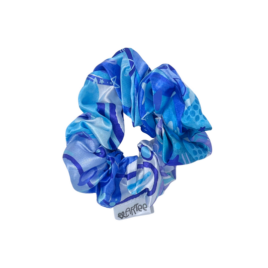 Blue scrunchie