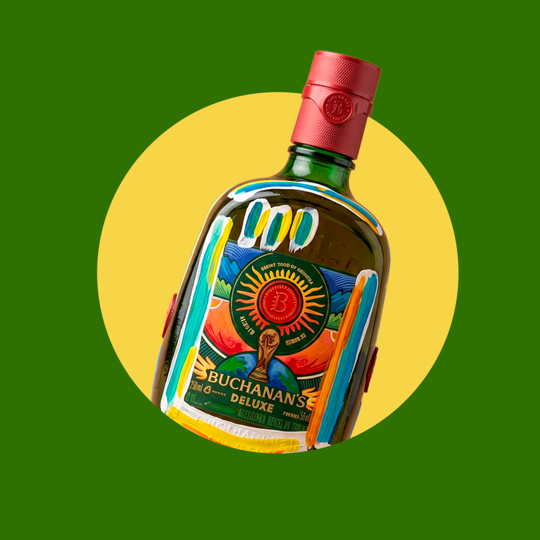 Painted Whiskey bottle