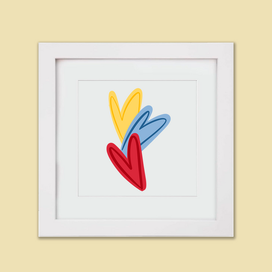 Venezuela Hearts Framed Wall Art