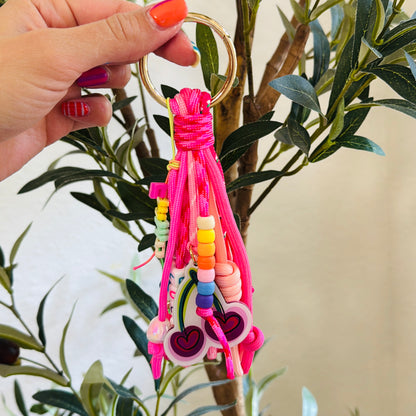 Custom Pink Cherry Bagcharm