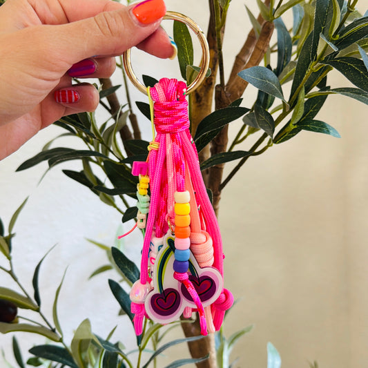 Custom Pink Cherry Bagcharm