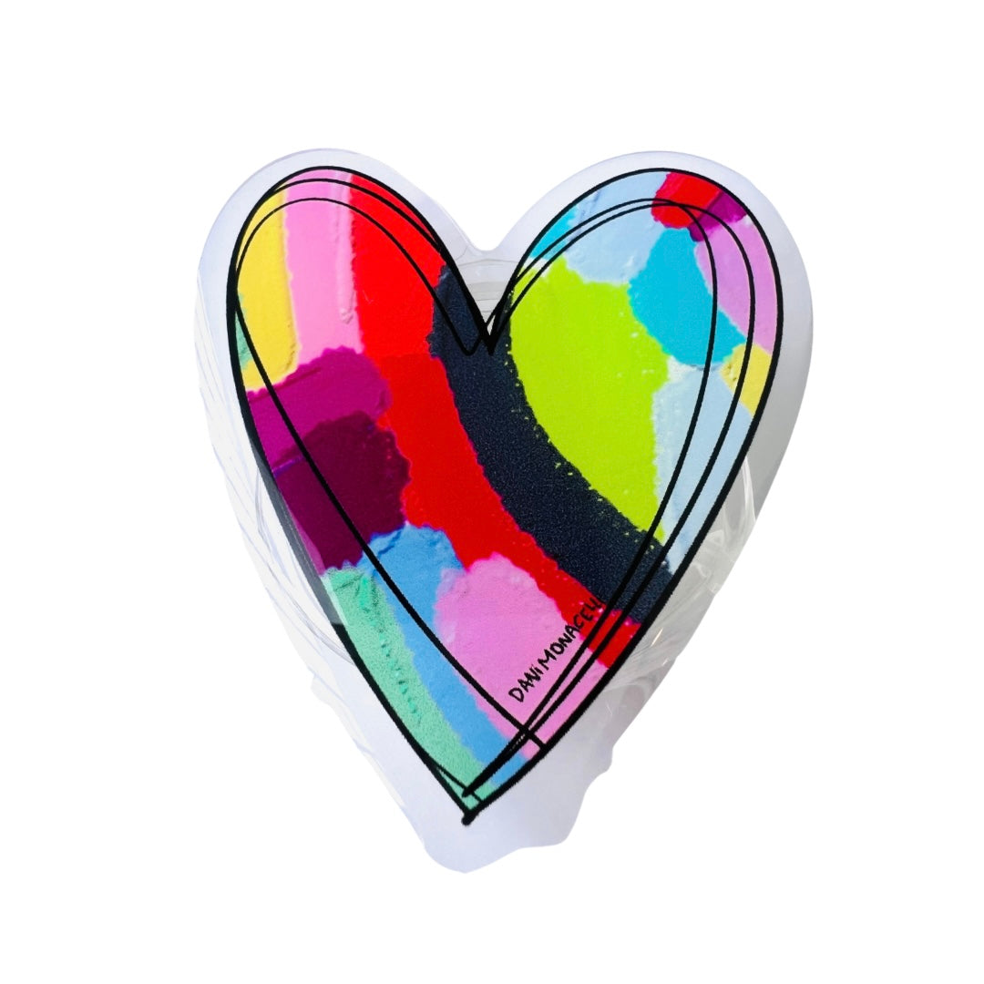 Heart shaped colorful popsocket