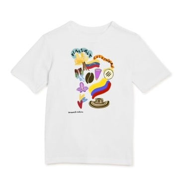 Kids Venezuela & Colombia heritage basic white T-shirt (unisex)
