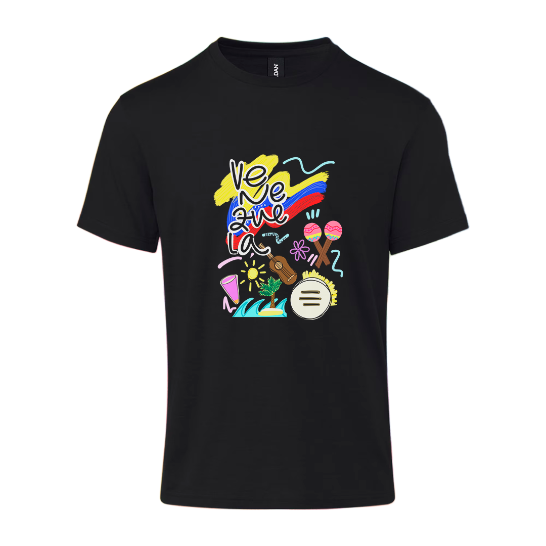 Venezuela Black T-shirt (unisex)