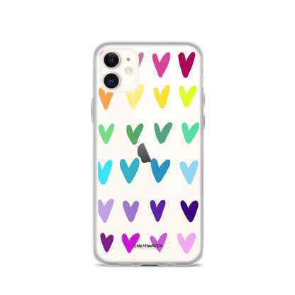 Mini Hearts Clear iPhone Case