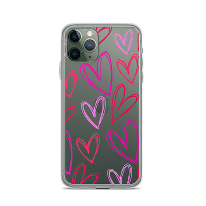 Heartbeats Clear iPhone Case