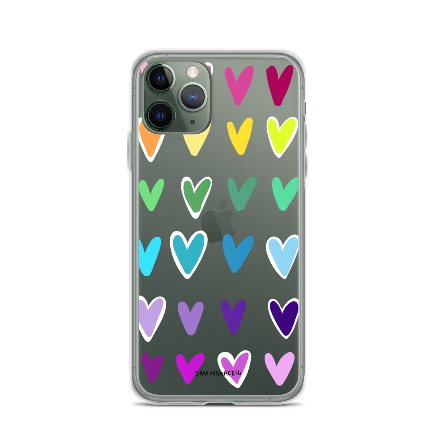 Mini Hearts Clear iPhone Case