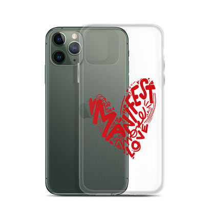 Manifest Love Clear iPhone Case