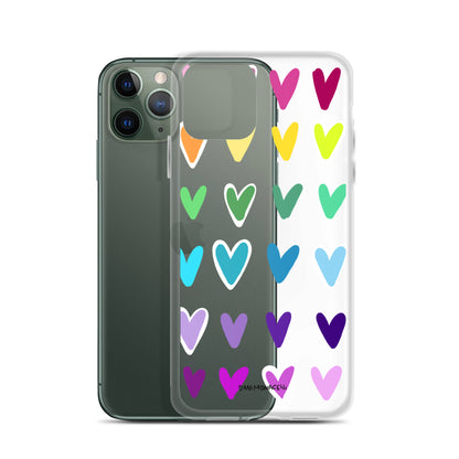 Mini Hearts Clear iPhone Case