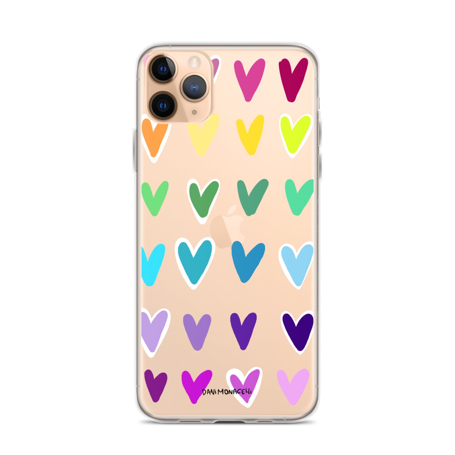 Mini Hearts Clear iPhone Case