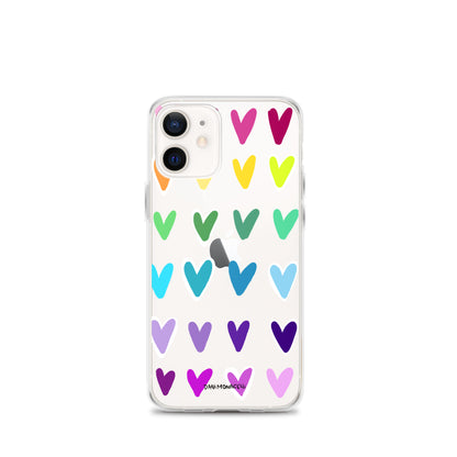 Mini Hearts Clear iPhone Case