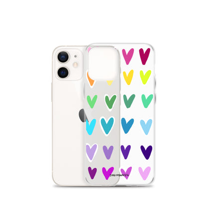 Mini Hearts Clear iPhone Case