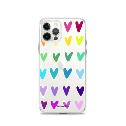 Mini Hearts Clear iPhone Case