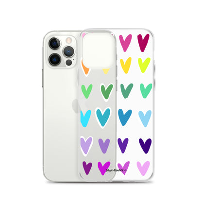 Mini Hearts Clear iPhone Case