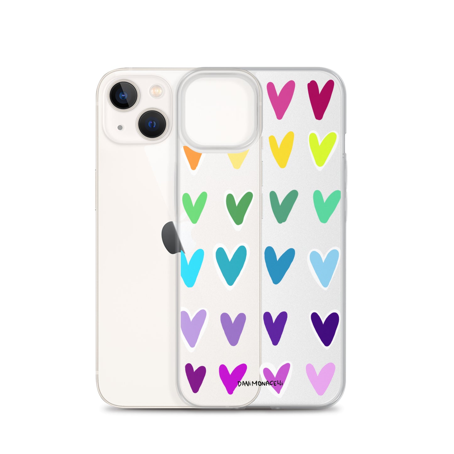 Mini Hearts Clear iPhone Case