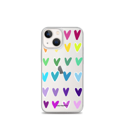 Mini Hearts Clear iPhone Case