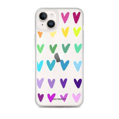 Mini Hearts Clear iPhone Case