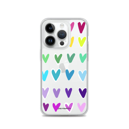 Mini Hearts Clear iPhone Case