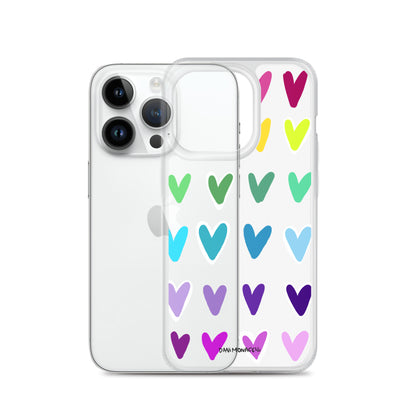 Mini Hearts Clear iPhone Case