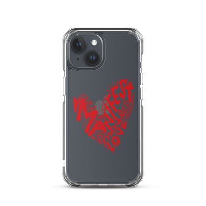 Manifest Love Clear iPhone Case