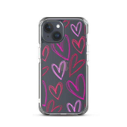 Heartbeats Clear iPhone Case