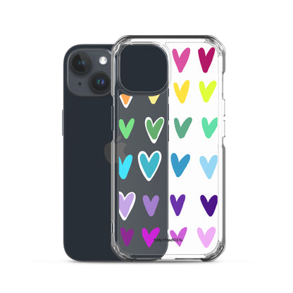 Mini Hearts Clear iPhone Case