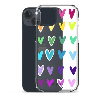 Mini Hearts Clear iPhone Case