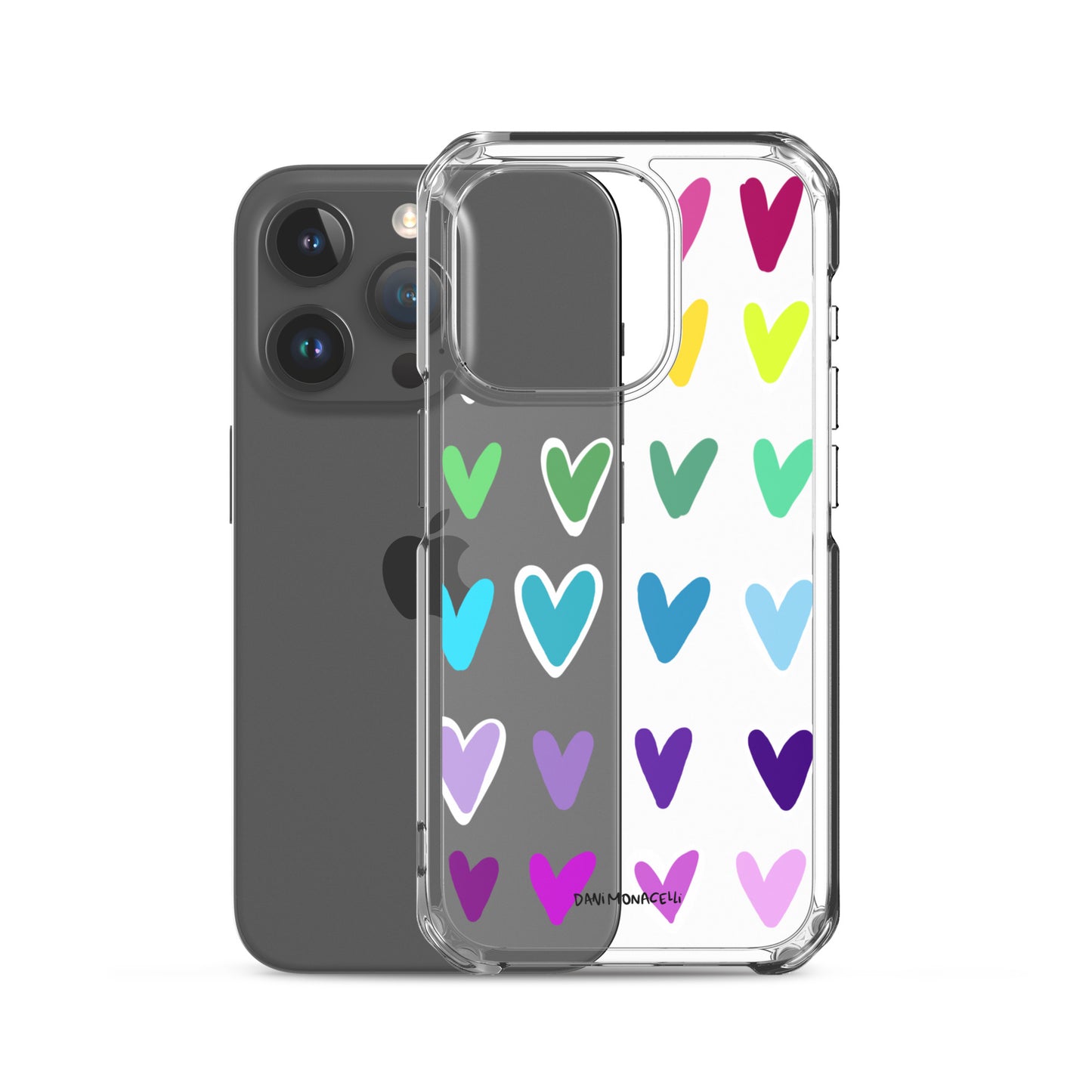 Mini Hearts Clear iPhone Case