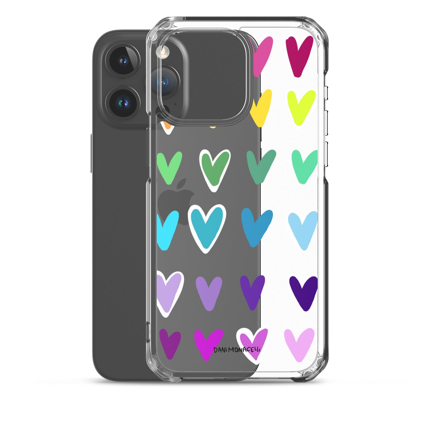 Mini Hearts Clear iPhone Case