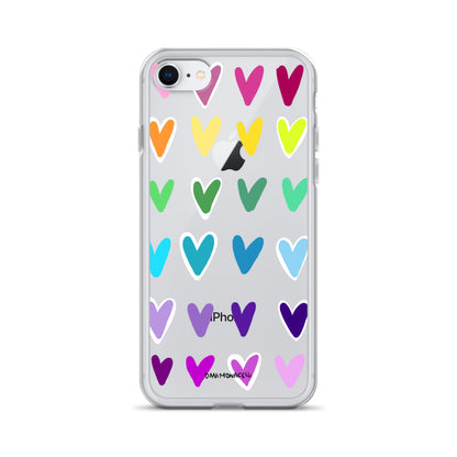 Mini Hearts Clear iPhone Case