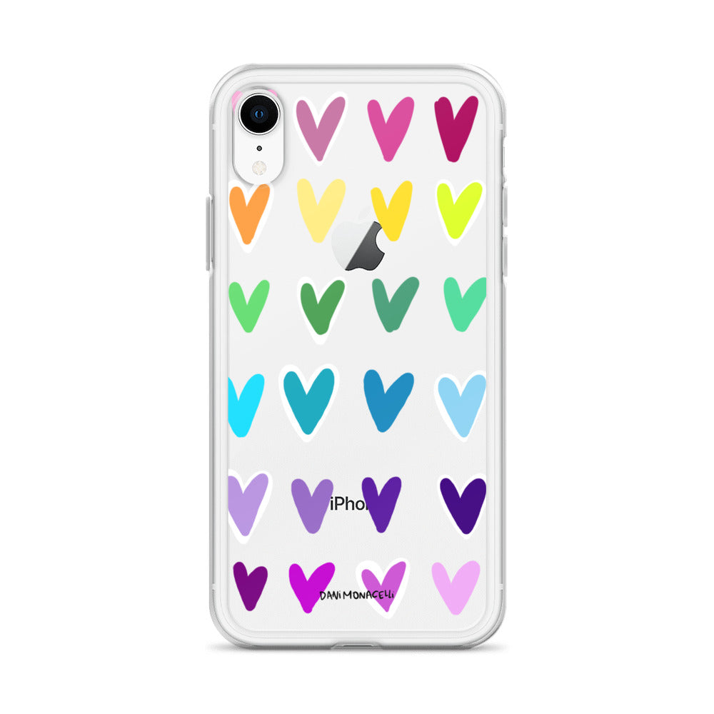 Mini Hearts Clear iPhone Case