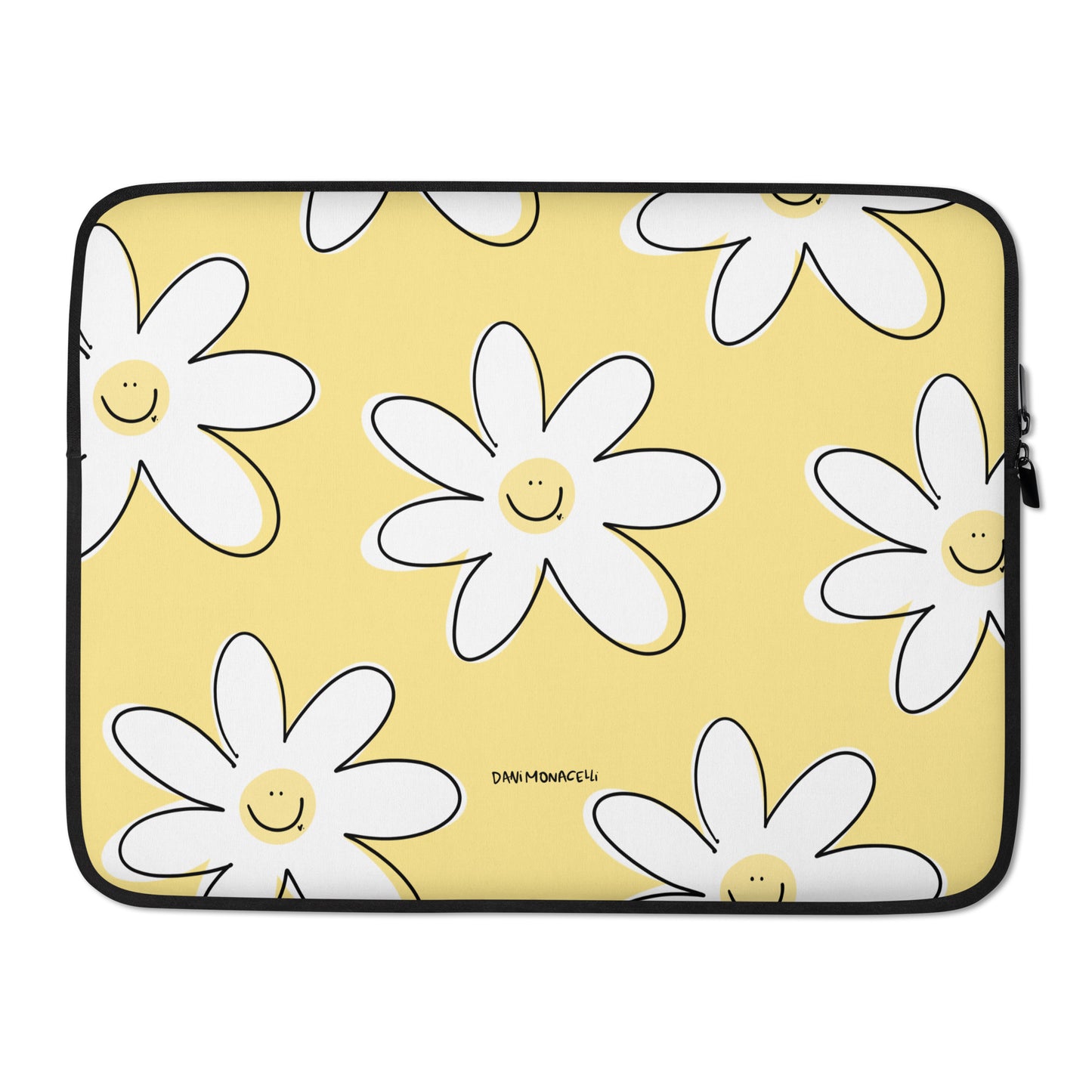 Laptop Sleeve - Happy flowers yellow