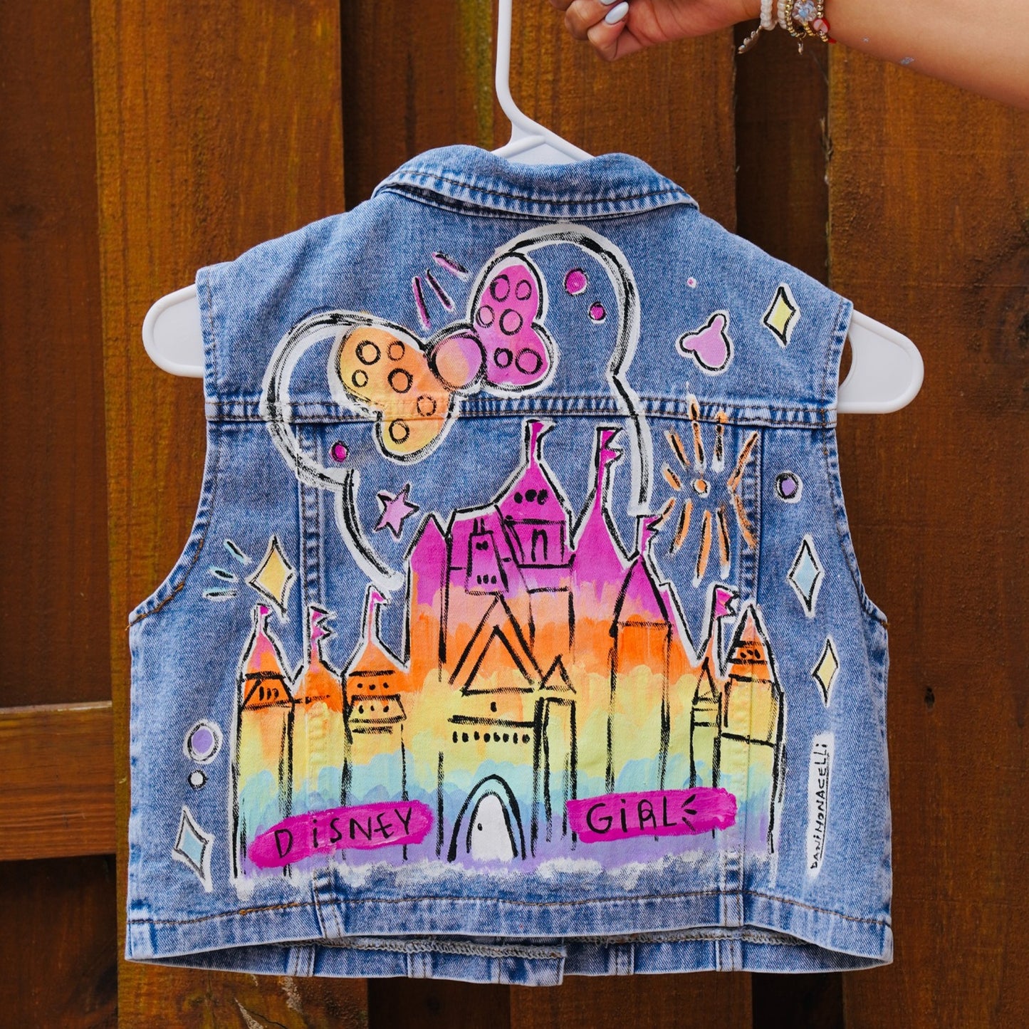Kids customized, Hand-Painted Denim Jacket 🎨